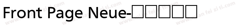 Front Page Neue字体转换